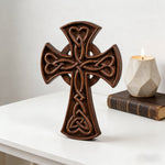 Celtic Love Cross Wood Wall Decor - craftsmanship detail