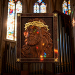 ✝ Hand-Carved Jesus Thorn Crown Wood Art: A Christian Symbol of Redemption & Grace - craftsmanship detail