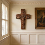 “Good Shepherd” Jesus Shepherd Wooden Wall Hanging - design detail