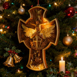 The Trinity and the Archangel's Dragonslayer's Cross - size and finish detail
