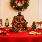 Michelangelo's Madonna and Child of Mercy Wooden Tabletop Arrangement - design detail