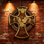 Orthodox Archangel Michael Wooden Sculpture - Gives Us Strength and Courage to Move Forward - Christian gift presentation