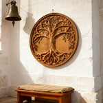 Tree of Life Wood Wall Art Decor Best Christmas Gift - With Free Stand - product view