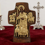 Good Shepherd Wooden Cross: A Religious Gift of Endless Care & Guidance - design detail