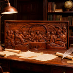 Last Supper Religious Carving Icons Gifts Wood Carving Religious Wood Wall Art for Christian home decor and prayer spaces