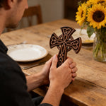 Celtic Love Cross Wood Wall Decor - gift presentation