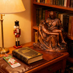 Michelangelo's Madonna and Child of Mercy Wooden Tabletop Arrangement - craftsmanship detail