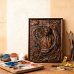 🌟 Archangel Chamuel Wood Carving – Angel of Peaceful Relationships 🌟 - side view