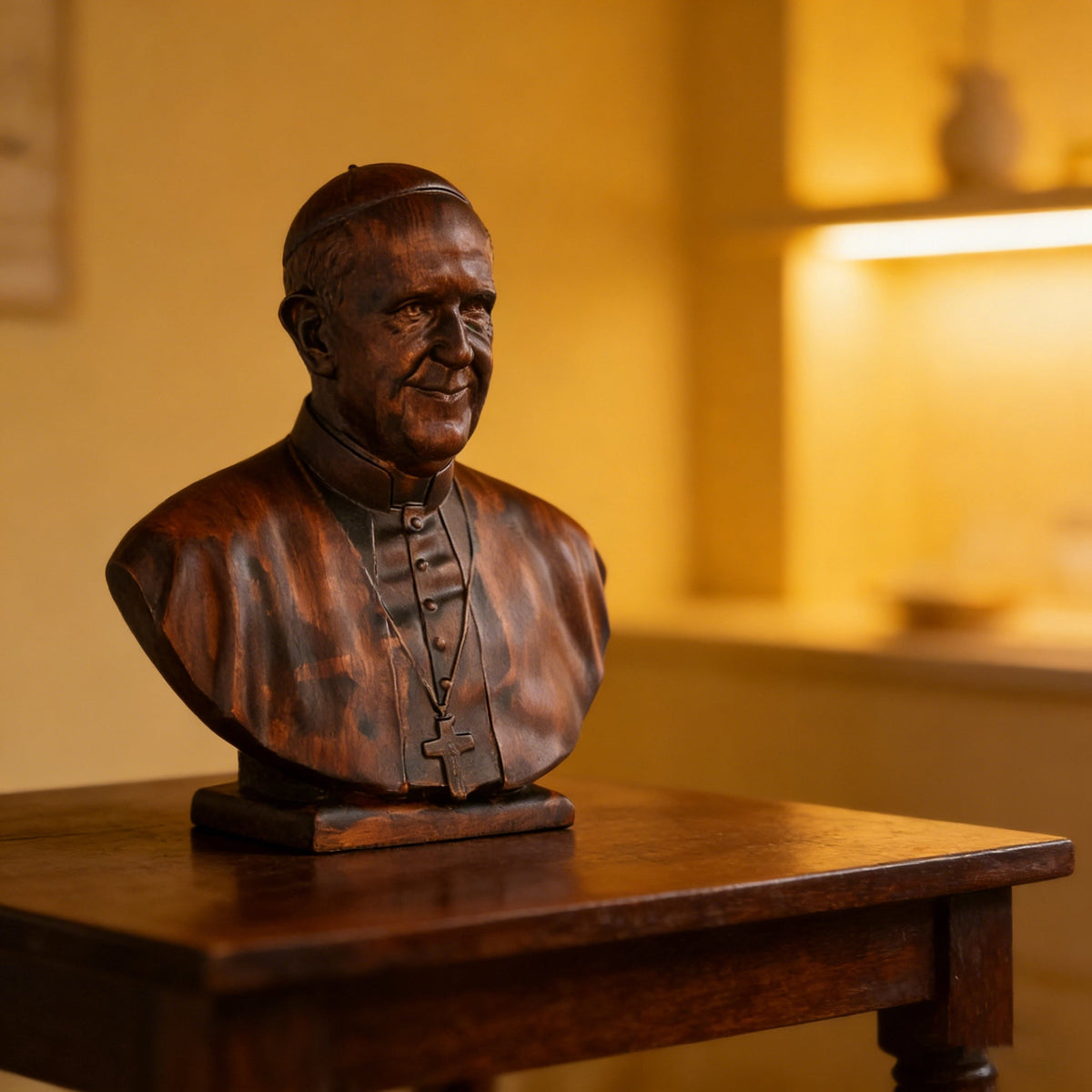 "Beechwood · Francis" Icon: Let the Warmth of Faith Grow in the Grain - design detail