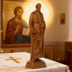 St. Peter Boxwood Sculpture Hand-Carved Apostle Figure | Your Spiritual Companion in Faith & Restoration - Christian gift presentation