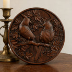 Cardinal Hand-Carved Beechwood Wall Art - side view