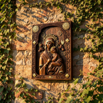 Our Lady of Perpetual Help Wood Art - Hand-Carved Catholic Gift - Mother Mary Comfort Figure for Christian home decor and prayer spaces