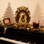 Mother Mary with Baby Jesus Wood Carving Decor - craftsmanship detail