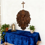 First Communion Christian Wood Carving - Sacrament of the Holy Eucharist Plaque - Christian gift presentation