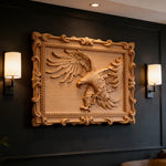 Hand-Carved Beech Wood Eagle Art: For the Bold & Spirited - side view