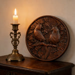 Cardinal Hand-Carved Beechwood Wall Art - design detail