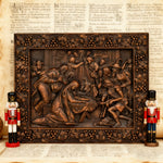 Nativity Scene Wooden Plaque – A Handcrafted Reminder of Christ's Birth - craftsmanship detail