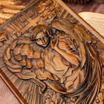 Archangel Chamuel wood carving -Angel of Peaceful Relationships - mokarve