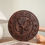 "I'm a Veteran" Roundel Woodcarving - A Tribute to All Veterans - mokarve