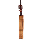 St. Michael the Archangel Wooden Cross Pendant - craftsmanship detail
