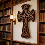 Celtic Love Cross Wood Wall Decor - design detail