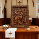 St. George the Victorious Hand-Carved Wood Icon – A Symbol of Courage & Faith - product view