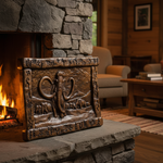 Handmade Woolly Mammoth Wood Carving — Collector's Wall Plaque | Solid Beechwood | Prehistoric Art - craftsmanship detail