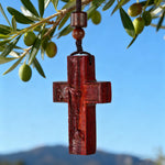 Wooden Savior Cross Necklace - product view