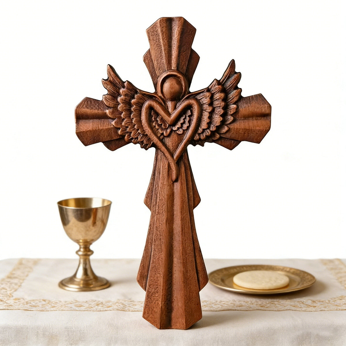 Angel Guardian Cross Wall Decoration - craftsmanship detail