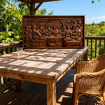 Last Supper Religious Carving Icons Gifts Wood Carving Religious Wood Wall Art - size and finish detail