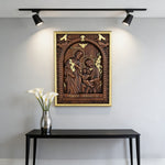 Beechwood Holy Family Wall Hanging: Carving Devotion in Wood, Bringing Sacred Warmth - craftsmanship detail