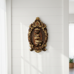 Three Sacred Hearts of the Holy Family | Solid Wood Carving Gift - product view