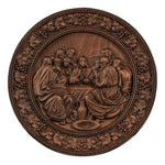 The Last Supper Round Wooden Sculpture - mokarve