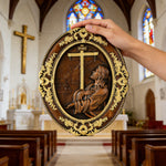 The Prayer in Gethsemane Solid Wood Carving: Find Steady Strength in His Sorrow - size and finish detail