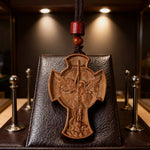 St. Michael the Archangel Wooden Cross Pendant for daily faith wear and Christian gifting