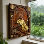 Jesus in Gethsemane Hand-Carved Wood Wall Art: The Weight of His Humble Sorrow - side view
