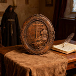Jesus Hill Garden Prayer Plaque Wood Carving - size and finish detail