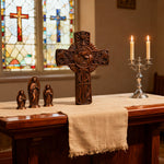 Eucharistic Chalice Wooden Cross: A Christian Symbol of the Last Supper & Redemption - craftsmanship detail