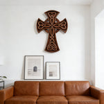 Celtic Love Cross Wood Wall Decor - product view