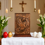 🌟 Archangel Chamuel Wood Carving – Angel of Peaceful Relationships 🌟 - side view