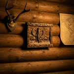 Handmade Woolly Mammoth Wood Carving — Collector's Wall Plaque | Solid Beechwood | Prehistoric Art - size and finish detail