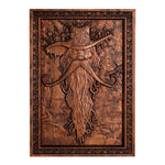 Natural Ash Magician Wood Carving Artwork - mokarve