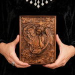 🌟 Archangel Chamuel Wood Carving – Angel of Peaceful Relationships 🌟 - design detail