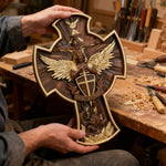 The Trinity and the Archangel's Dragonslayer's Cross - craftsmanship detail