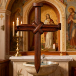 Nail Cross Wooden Wall Art: A Christian Symbol of Sacrifice & Redemption - design detail