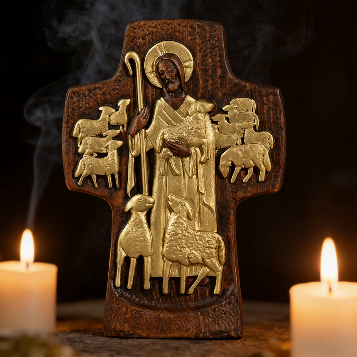 Good Shepherd Wooden Cross: A Religious Gift of Endless Care & Guidance - Christian gift presentation
