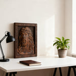 ✝ Hand-Carved Jesus Thorn Crown Wood Art: A Christian Symbol of Redemption & Grace - product view