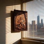 Jesus in Gethsemane Hand-Carved Wood Wall Art: The Weight of His Humble Sorrow - craftsmanship detail