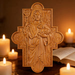 God's Shepherd religious gift Wooden carved chrirstian wall art for Christian home decor and prayer spaces