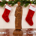 St. Peter Boxwood Sculpture Hand-Carved Apostle Figure | Your Spiritual Companion in Faith & Restoration - design detail